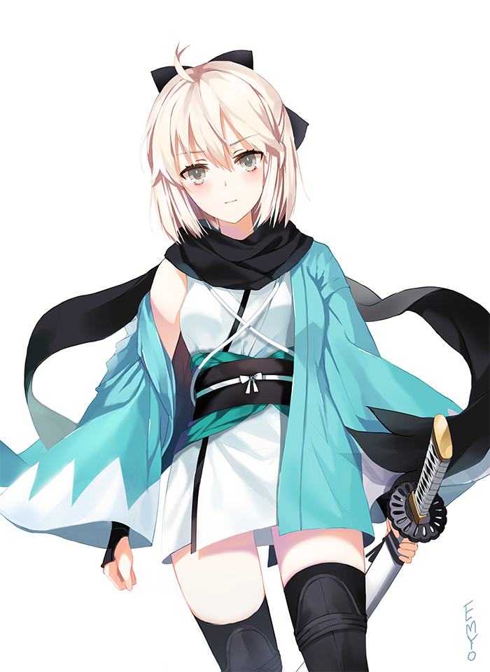 okita souji (fate and 1 more) drawn by emyo