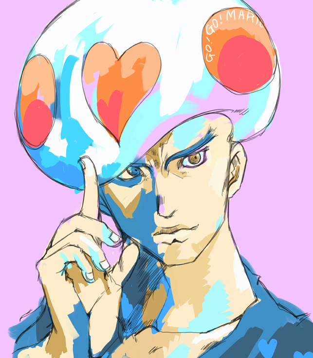 toad and red toad (jojo no kimyou na bouken and 1 more) drawn by kazaana
