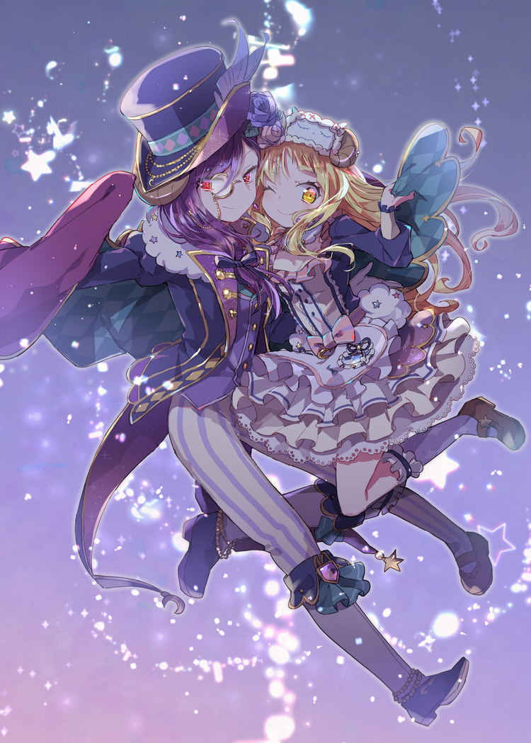 tsurumaki kokoro and seta kaoru (bang dream!) drawn by makino_(727me727)