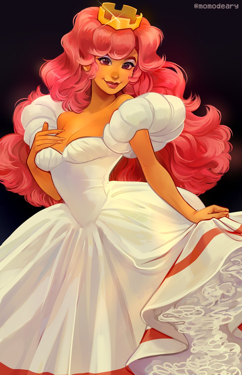 princess peach (mario and 1 more) drawn by momo-deary
