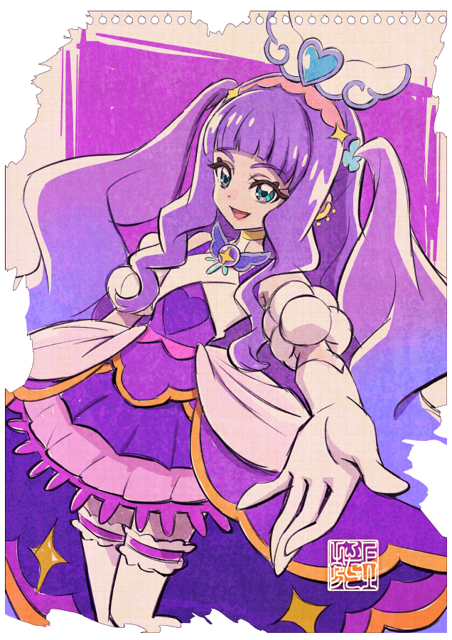 ellee-chan and cure majesty (precure and 1 more) drawn by kamikita_futago