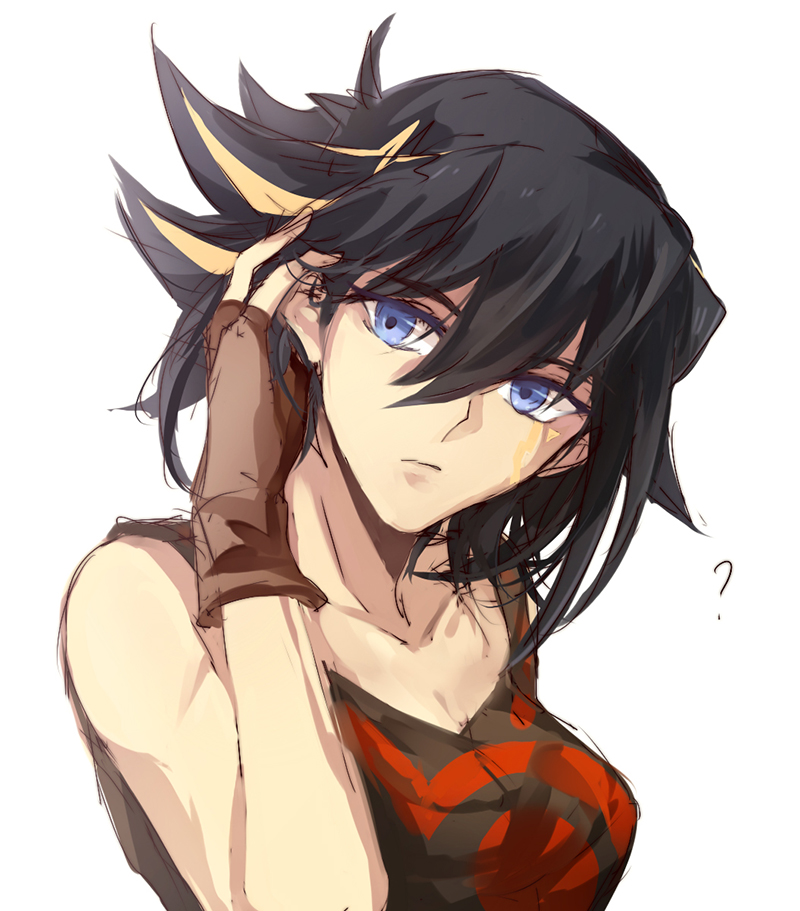 fudo yusei (yu-gi-oh! and 1 more) drawn by rozy