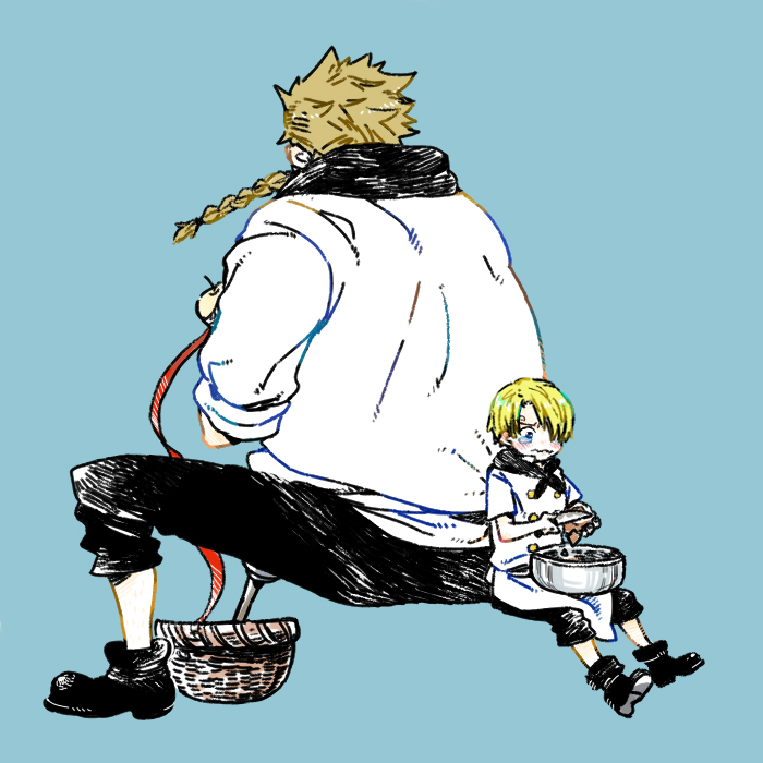 sanji and red-leg zeff (one piece) drawn by itowo_(itowc)