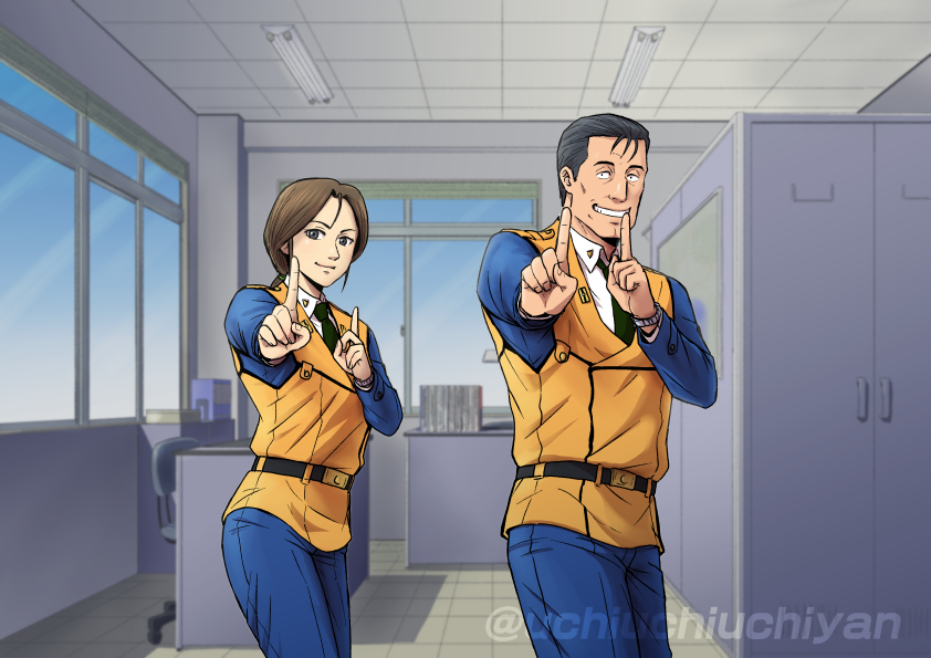 gotou kiichi and nagumo shinobu (kidou keisatsu patlabor) drawn by uchiyan-uchizum