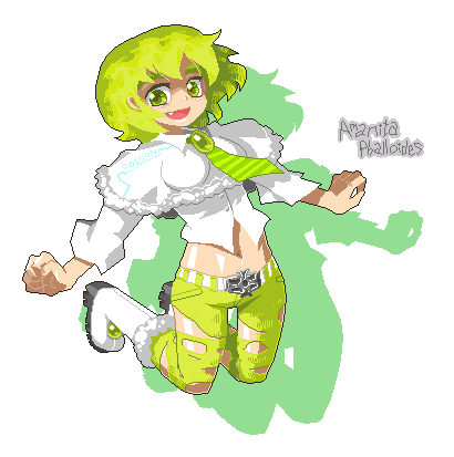amanita phalloides (oso-teki kinoko gijinka zukan) drawn by oso_(toolate)