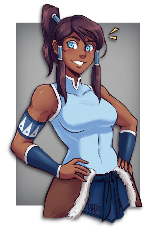 korra (avatar legends and 1 more) drawn by iahfy