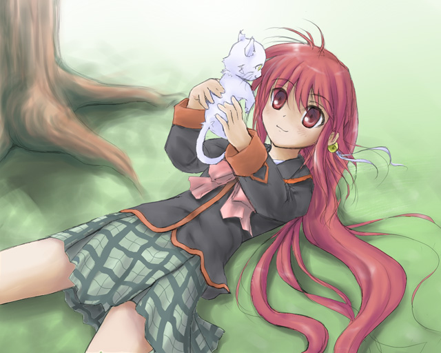 natsume rin and lennon (little busters!) drawn by satou_takeshi