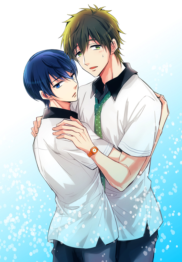 tachibana makoto and nanase haruka (free!) drawn by gaon_(hisuikairou)