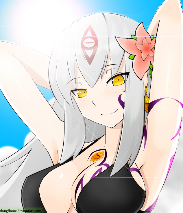 alipheese fateburn xvi (mon-musu quest!) drawn by dongflame