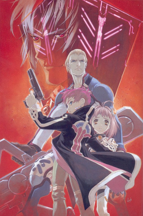 momo mizrahi, jr., ziggy, and albedo piazzolla (xenosaga and 1 more) drawn by tanaka_kunihiko