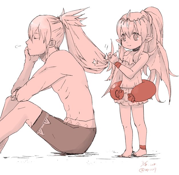 tiki and takumi (fire emblem and 3 more) drawn by robaco