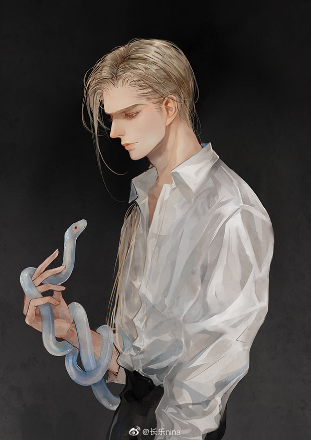 draco malfoy (wizarding world and 1 more) drawn by changle_(nina)