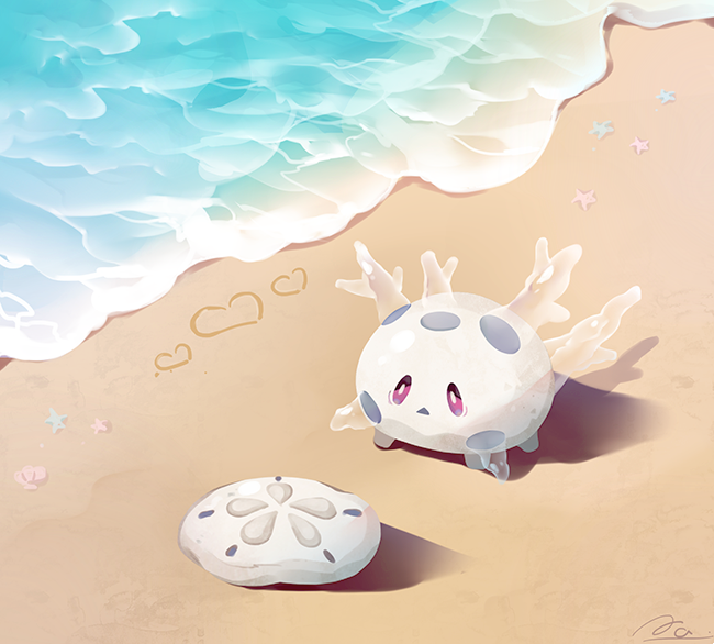 galarian corsola (pokemon) drawn by coco7