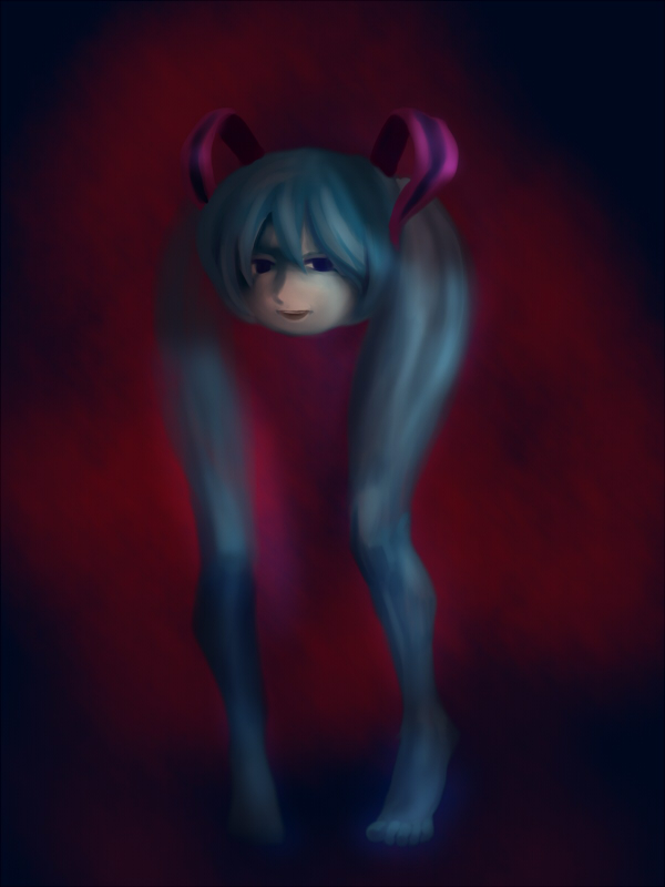 hatsune miku and shiteyan'yo (vocaloid) drawn by chiffonjena