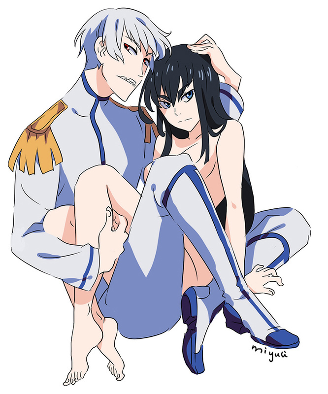 kiryuuin satsuki and junketsu (kill la kill) drawn by miyuli