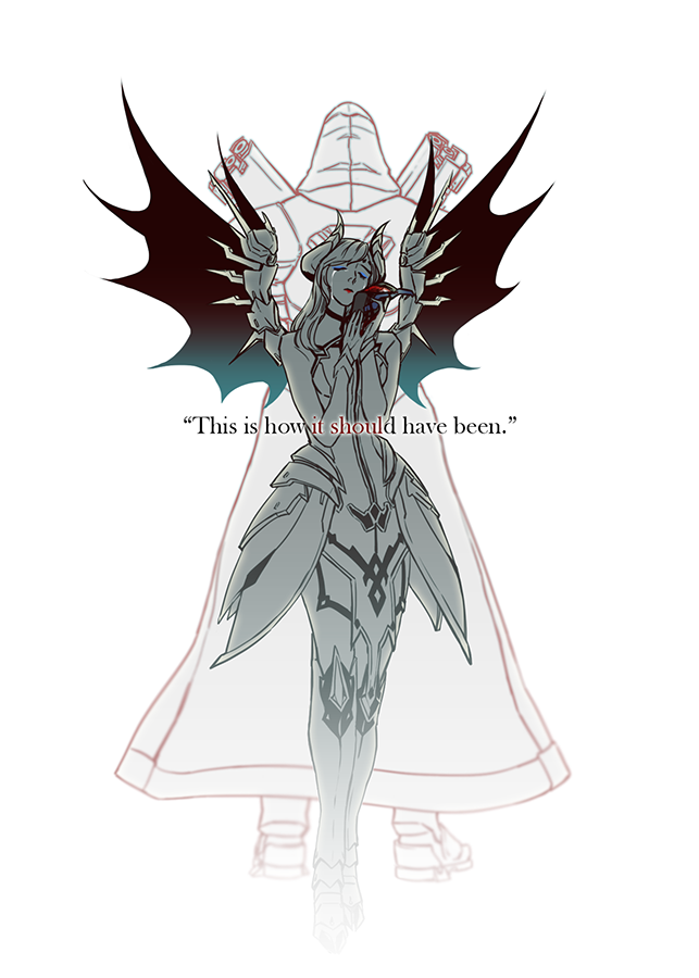 mercy, reaper, and devil mercy (overwatch and 1 more)