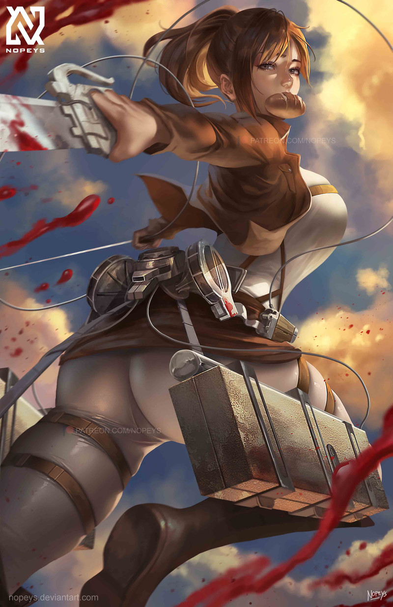 sasha blouse (shingeki no kyojin) drawn by nopeys