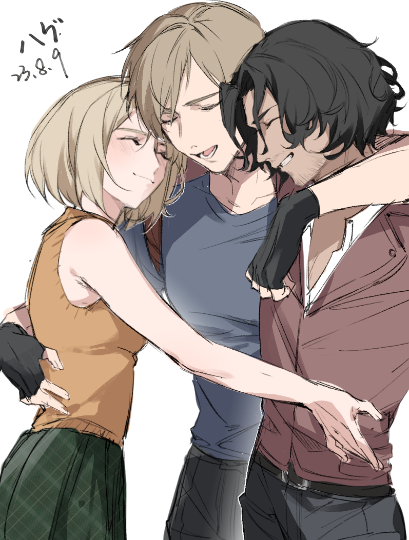 leon s. kennedy, ashley graham, and luis sera (resident evil and 1 more) drawn by toumeinakumaars