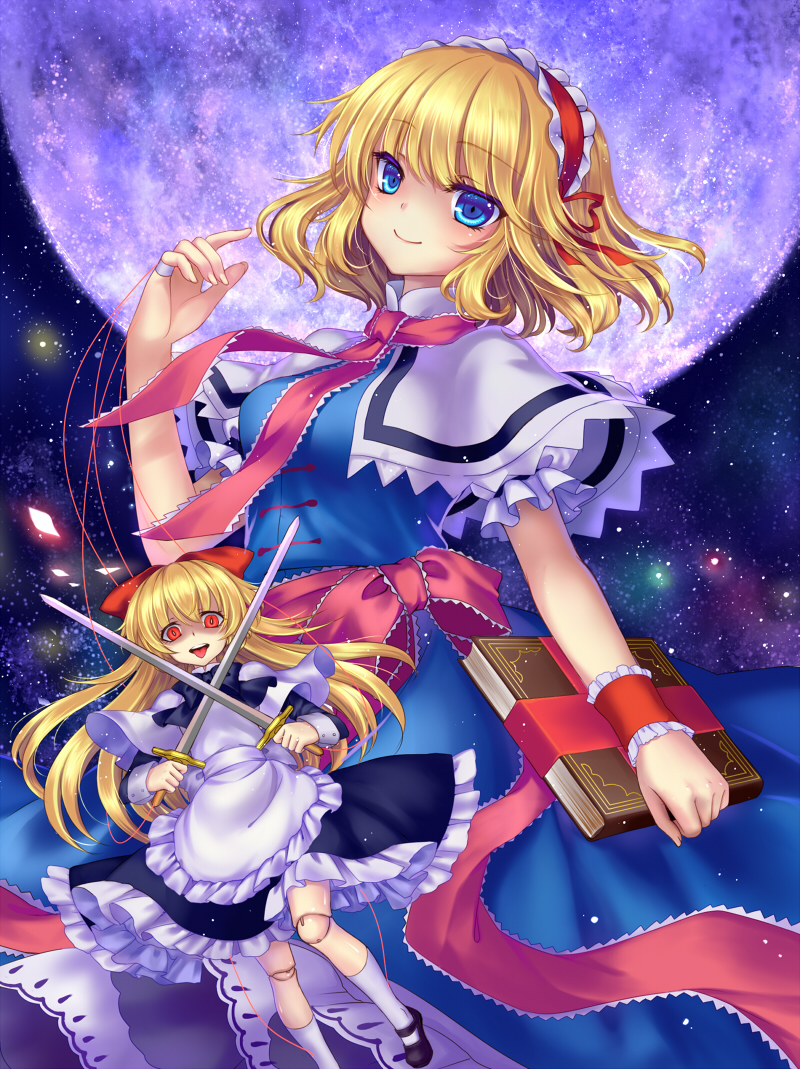 alice margatroid and shanghai doll (touhou) drawn by mirror_(xilu4)