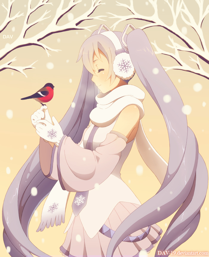 hatsune miku and yuki miku (vocaloid) drawn by dav-19