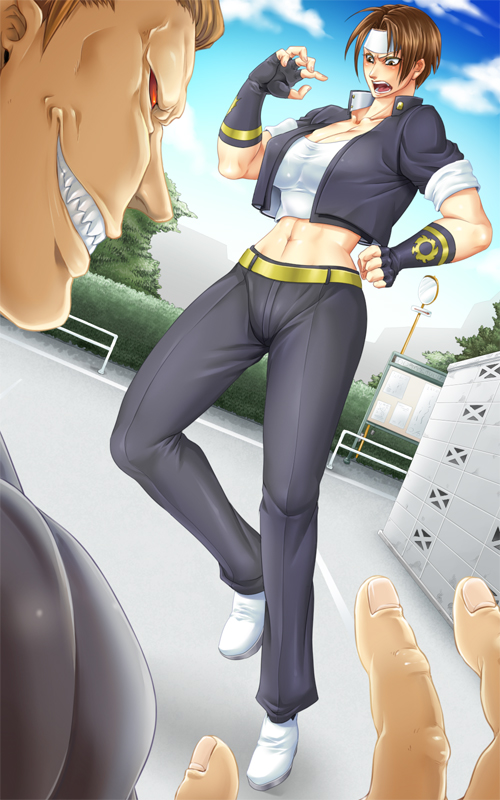 kusanagi kyou and demitri maximoff (the king of fighters and 2 more)