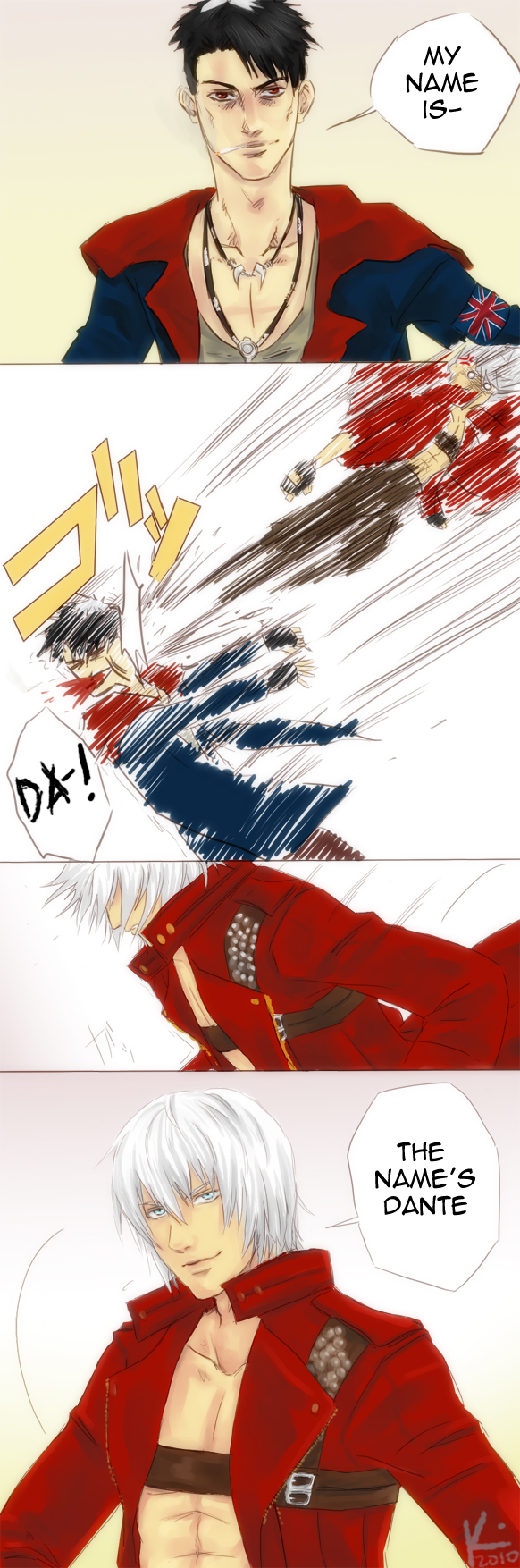 dante (devil may cry and 2 more) drawn by krizy_(kuji)