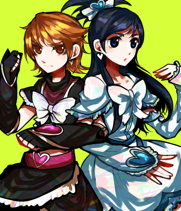 misumi nagisa, yukishiro honoka, cure black, and cure white (precure and 1 more) drawn by itomugi-kun