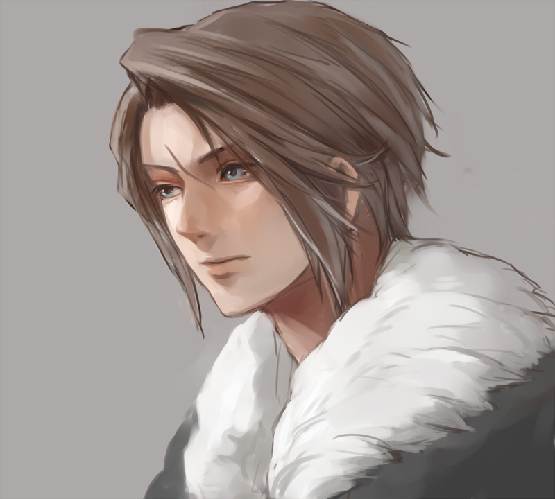 squall leonhart (final fantasy and 1 more) drawn by habbitrot