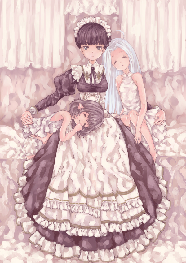 lyria, claudia, and minigob (granblue fantasy) drawn by mugikum0