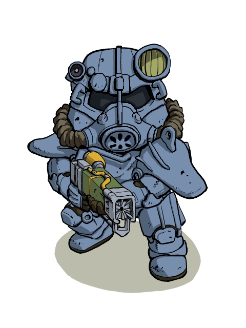 brotherhood of steel paladin (fallout and 1 more) drawn by hirekatsu