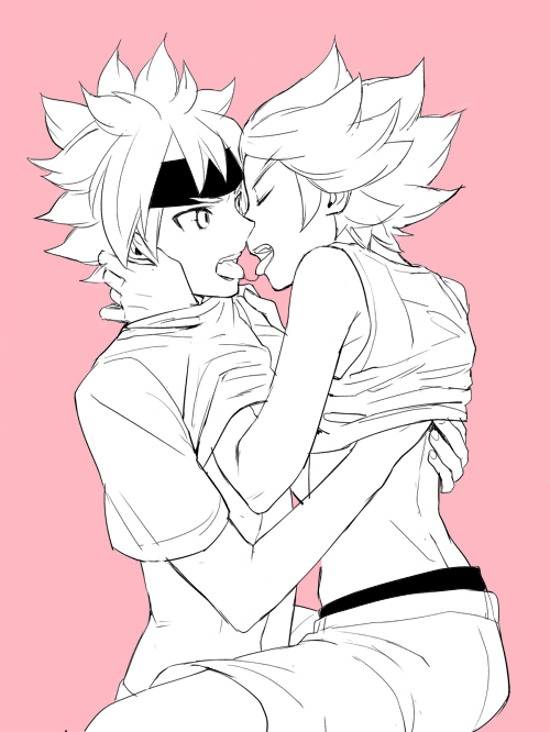 ibuki munemasa and matatagi hayato (inazuma eleven and 2 more) drawn by hs2