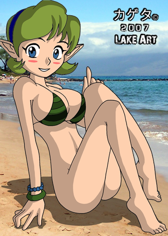 saria (the legend of zelda and 1 more) drawn by kageta_(tracefag) and lake_art