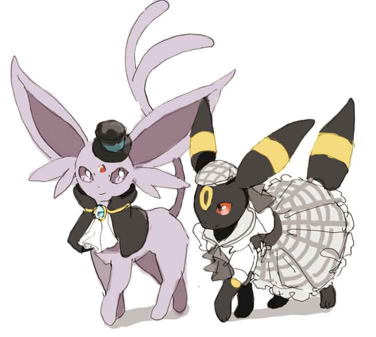 umbreon and espeon (pokemon and 1 more) drawn by cc8nw42u15apug0