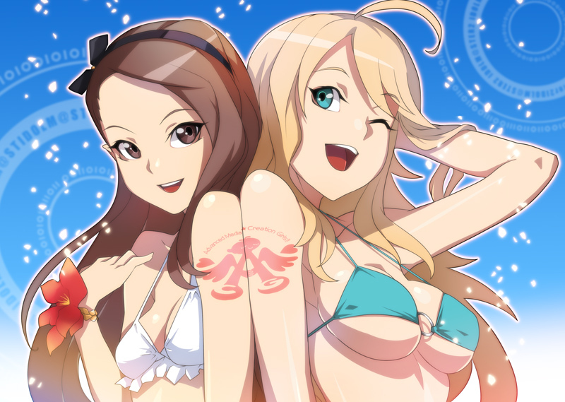 hoshii miki and minase iori (idolmaster and 1 more) drawn by ban!_(bansankan)