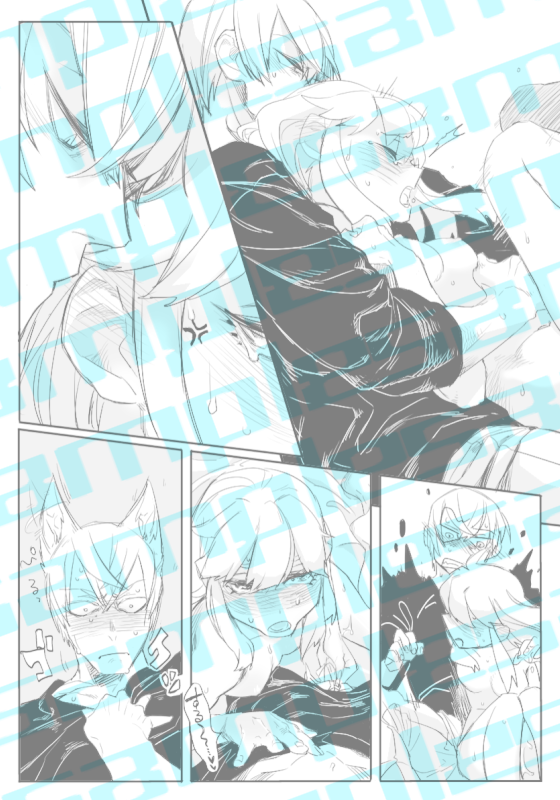 jakuzure nonon and inumuta houka (kill la kill) drawn by bes-low