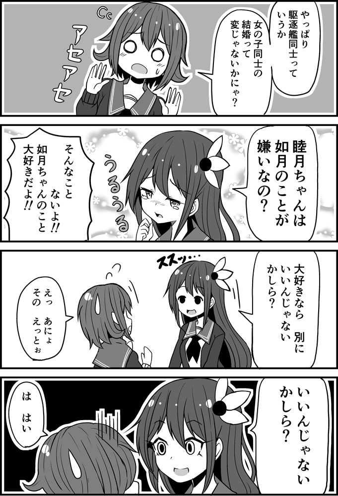 mutsuki, kisaragi, mutsuki kai ni, and kisaragi kai ni (kantai collection) drawn by kodachi_(kuroyuri_shoukougun)