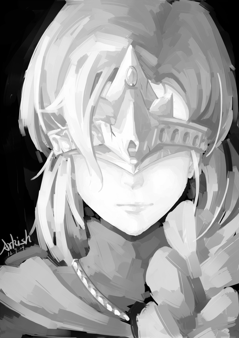 fire keeper (dark souls and 1 more) drawn by arkish