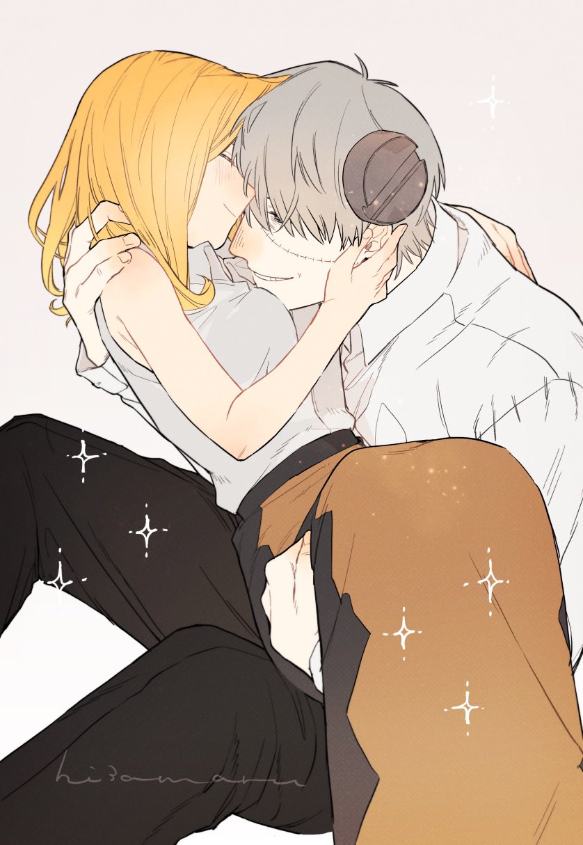 franken stein and marie mjolnir (soul eater) drawn by hissiu