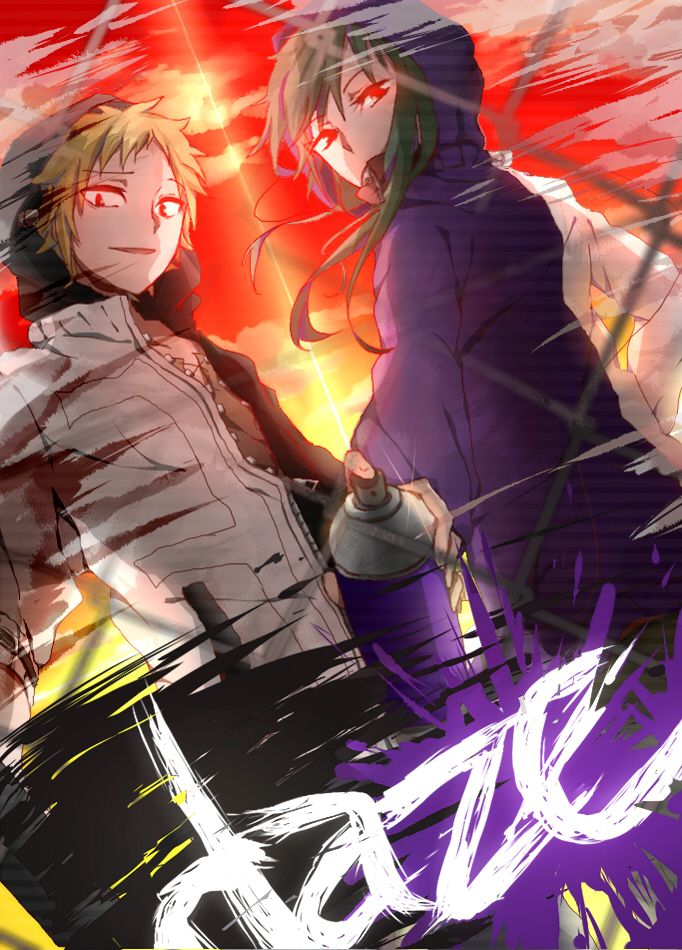 kido tsubomi and kano shuuya (kagerou project and 1 more) drawn by soranon0-0