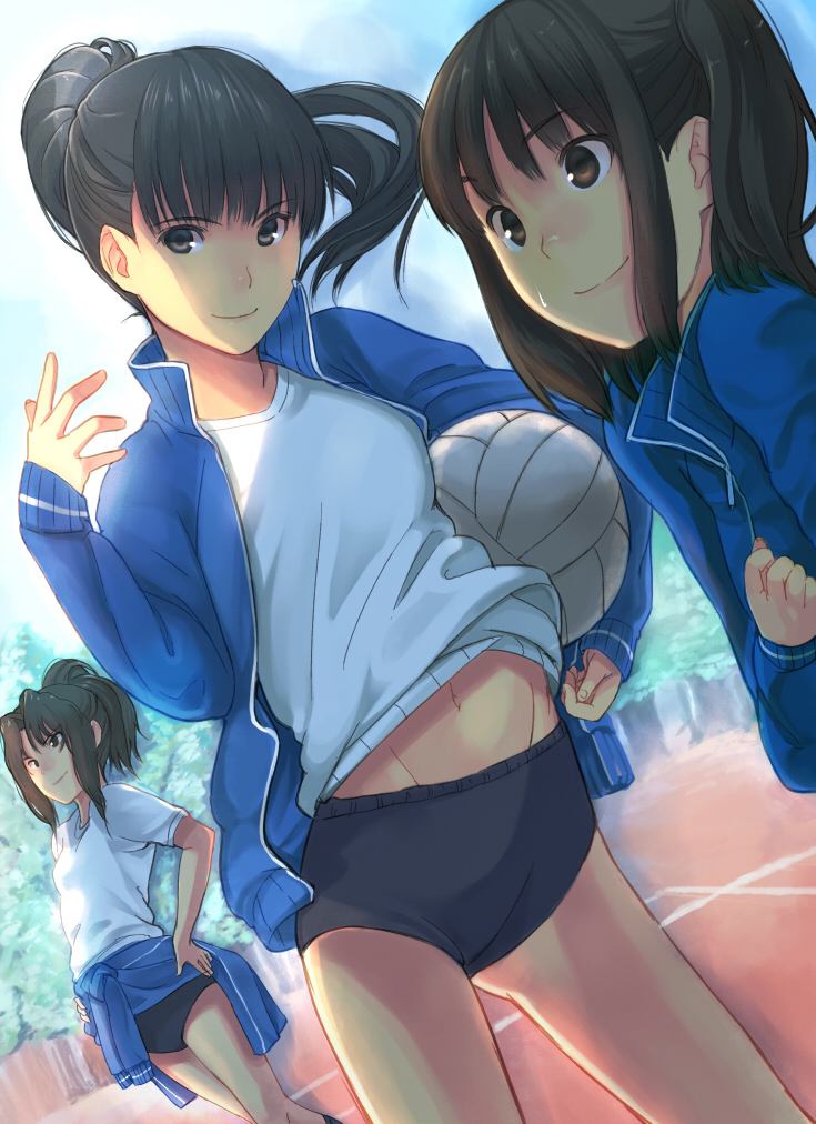 ayatsuji tsukasa, tanamachi kaoru, and tanaka keiko (amagami) drawn by santa_(sunflower)