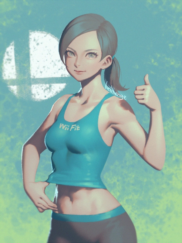 wii fit trainer and wii fit trainer (super smash bros. and 1 more) drawn by bellhenge
