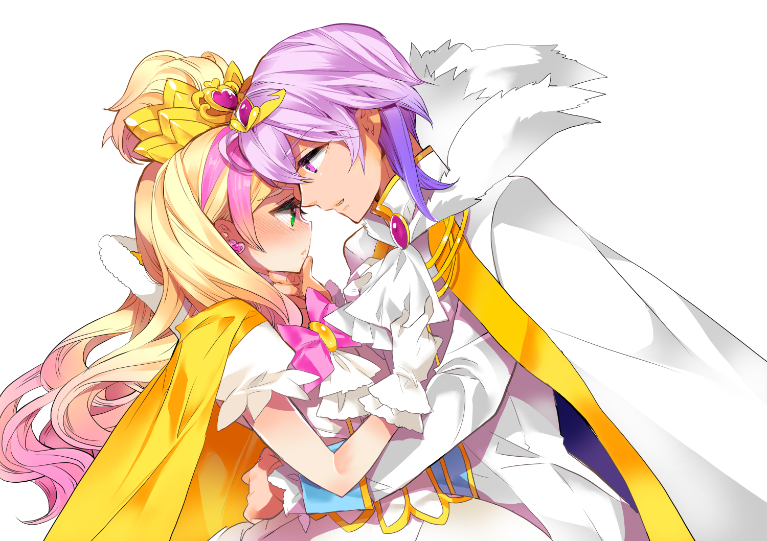 Haruno Haruka Cure Flora And Prince Kanata Precure And 1 More Drawn By Edoya Pochi Danbooru