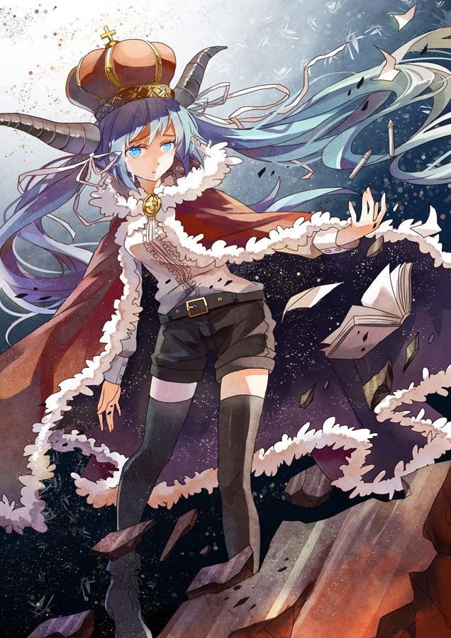 hatsune miku (vocaloid and 1 more) drawn by tsukii