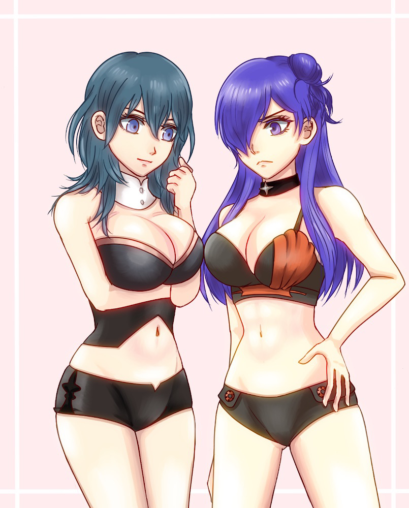 female byleth and female shez (fire emblem and 2 more) drawn by febakkari