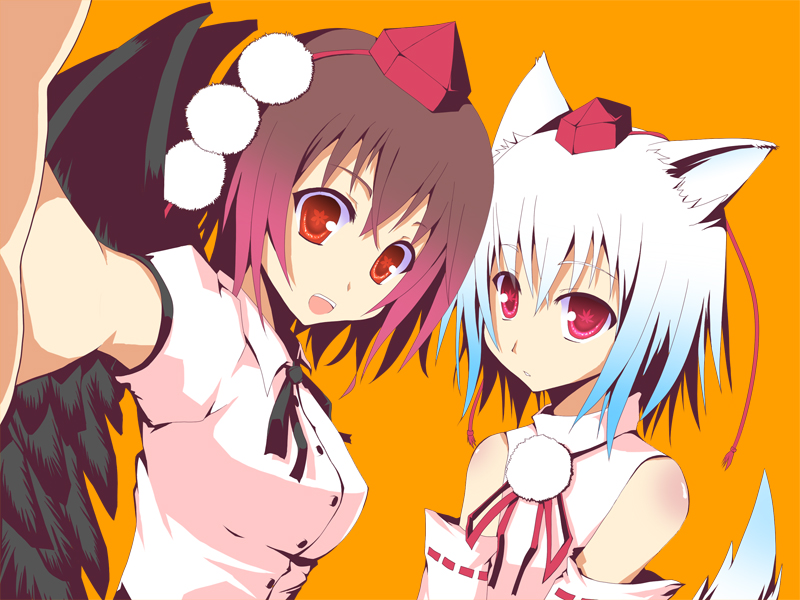 shameimaru aya and inubashiri momiji (touhou) drawn by koumei_(harmonizer)