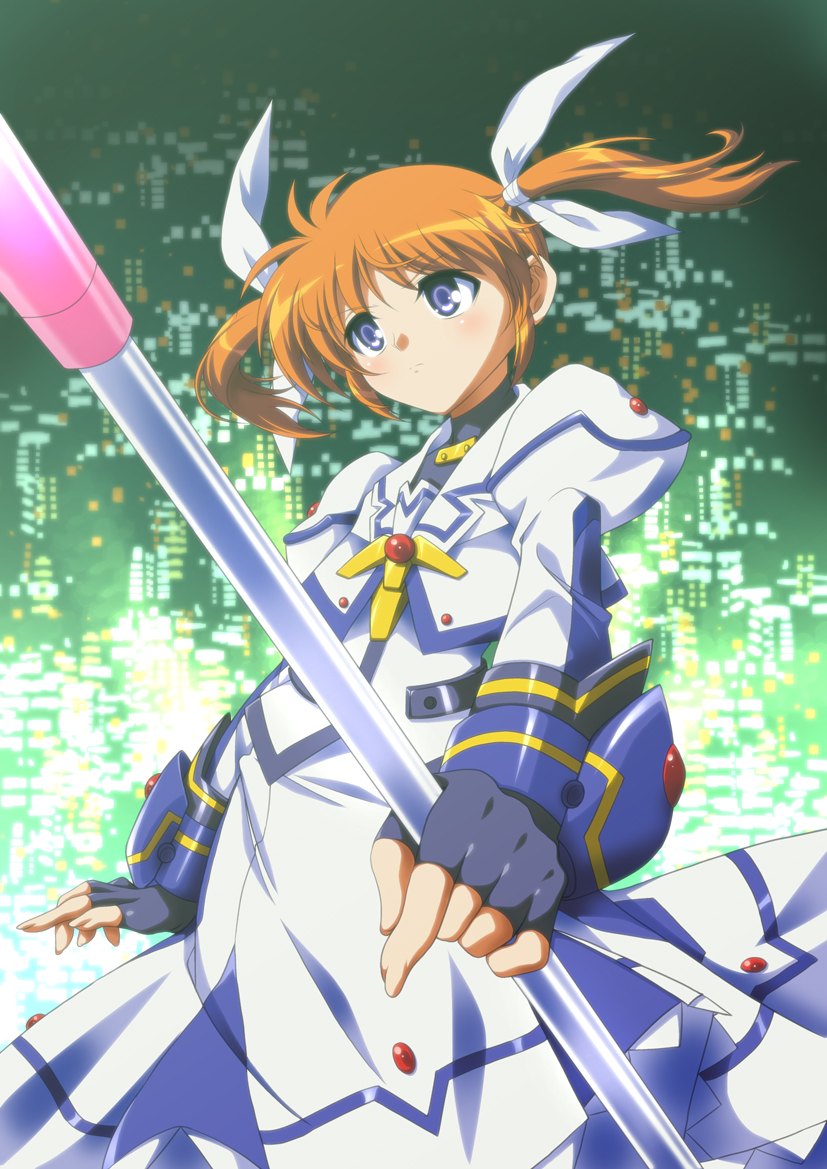 takamachi nanoha and raising heart (lyrical nanoha and 2 more) drawn by ka2