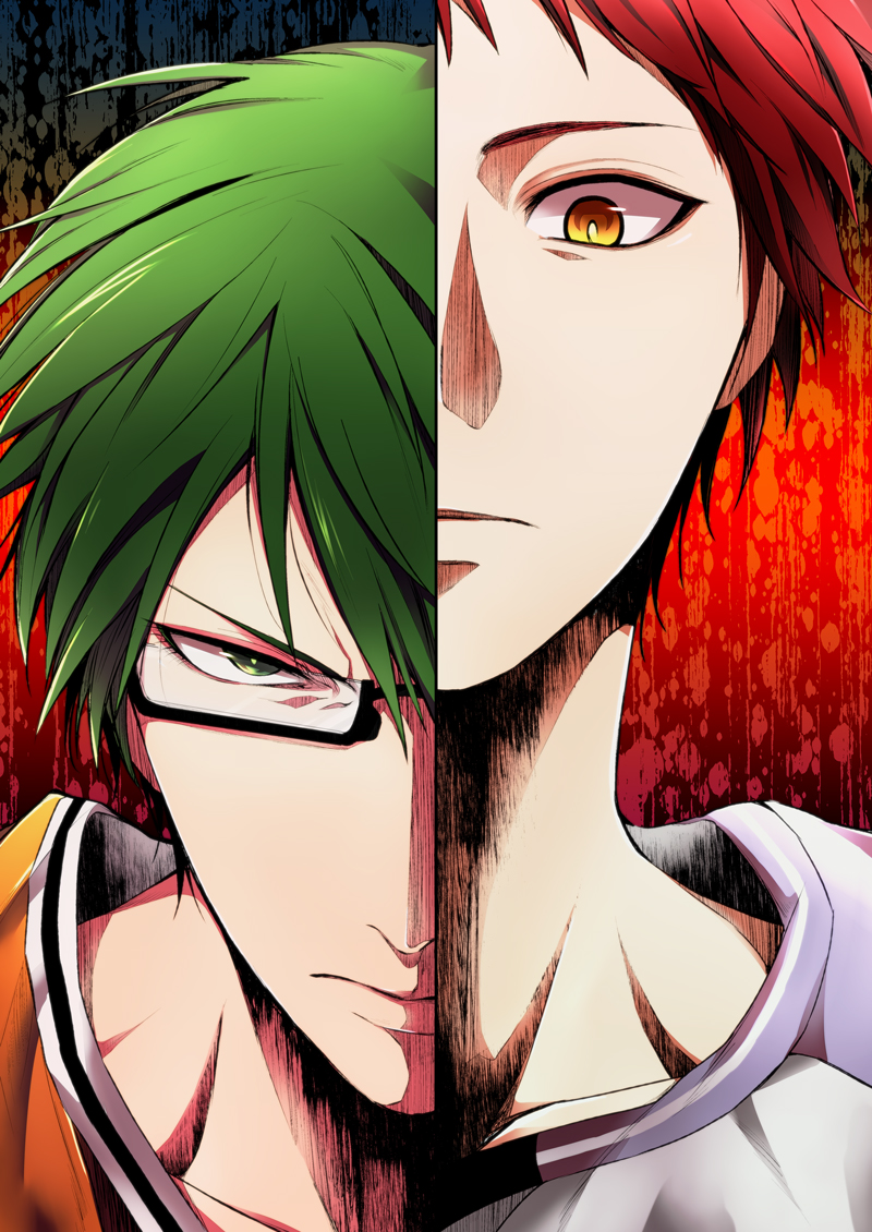 akashi seijuurou and midorima shintarou (kuroko no basuke) drawn by angellnight