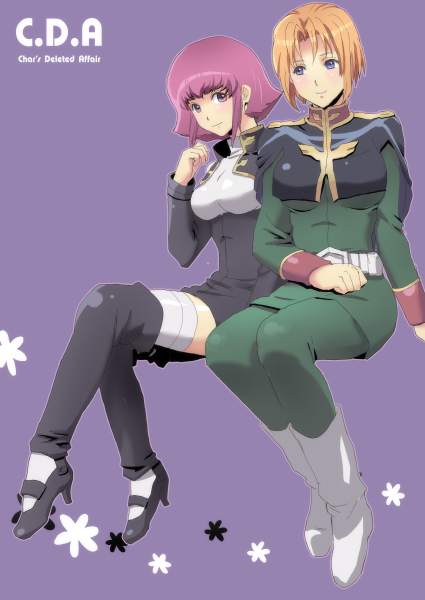 haman karn and natalie bianchi (gundam and 1 more) drawn by izumi_rion