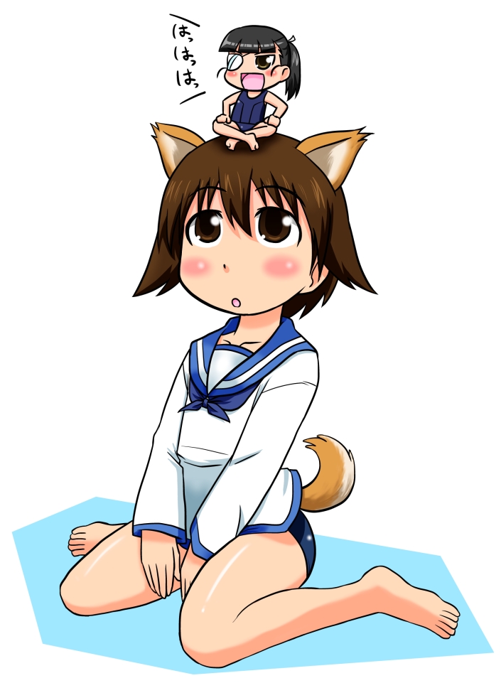 miyafuji yoshika and sakamoto mio (world witches series and 1 more) drawn by ichigaso_(muhyou_joudai)