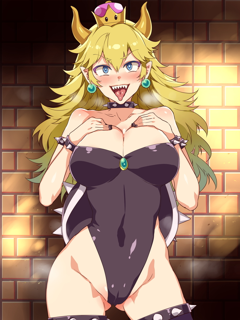 bowsette (mario and 1 more) drawn by mizuryu_kei